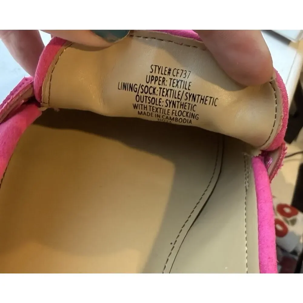 J.Crew Sweet Fuchsia Sueded Bow Loafers - Size 9 - Style CF737